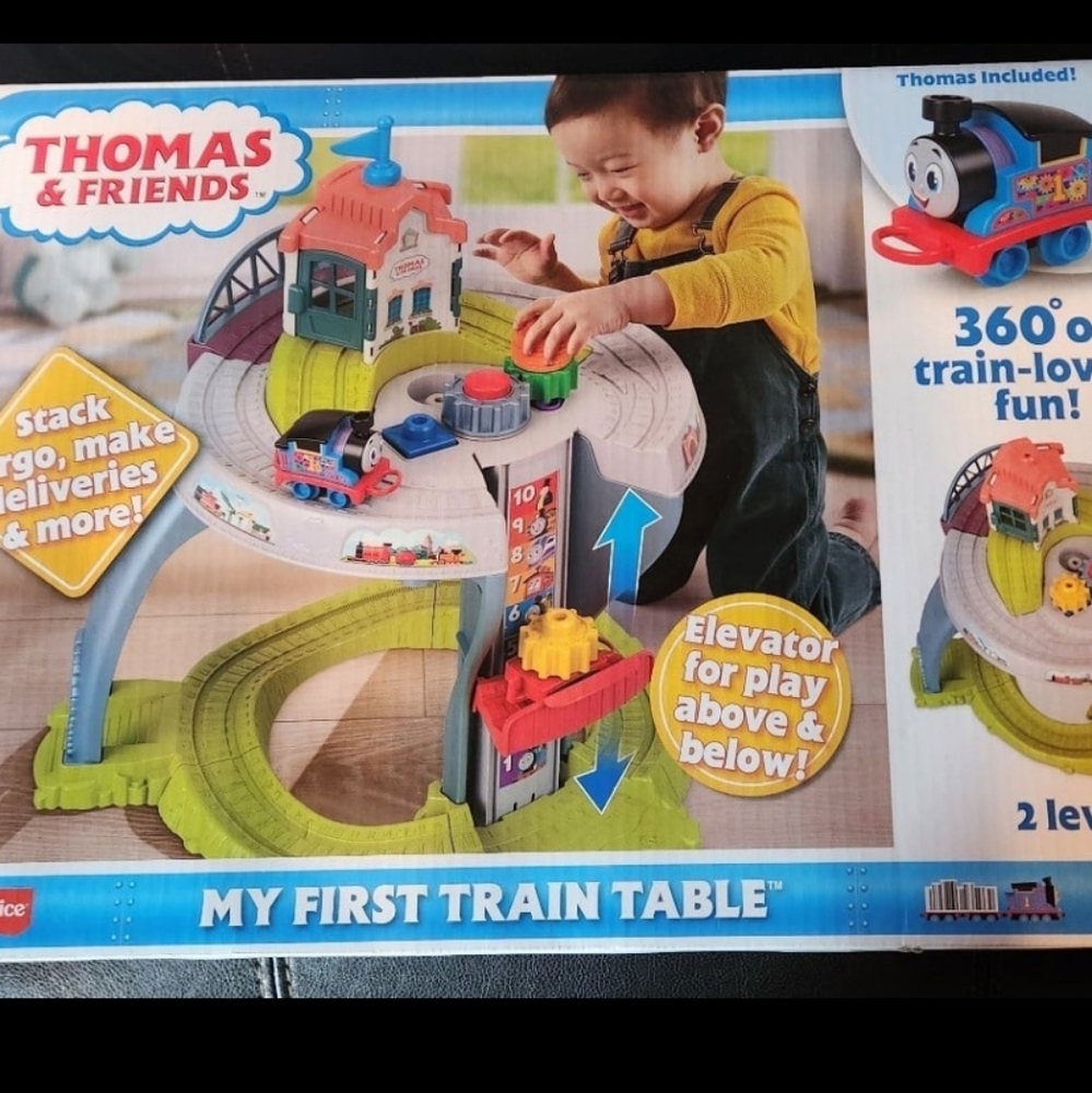 Thomas & Friends Red and Blue Train Set with Cars and Vehicles